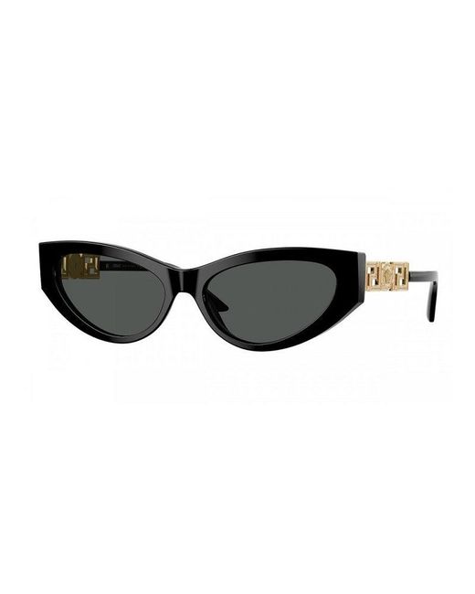Versace Black Sunglasses Cat Eye Full Rim, Frame And Dark Lens Ve4470Bgb1-87