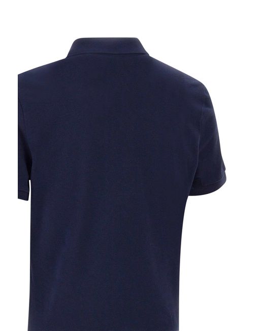 Lacoste Blue Cotton Polo Shirt for men