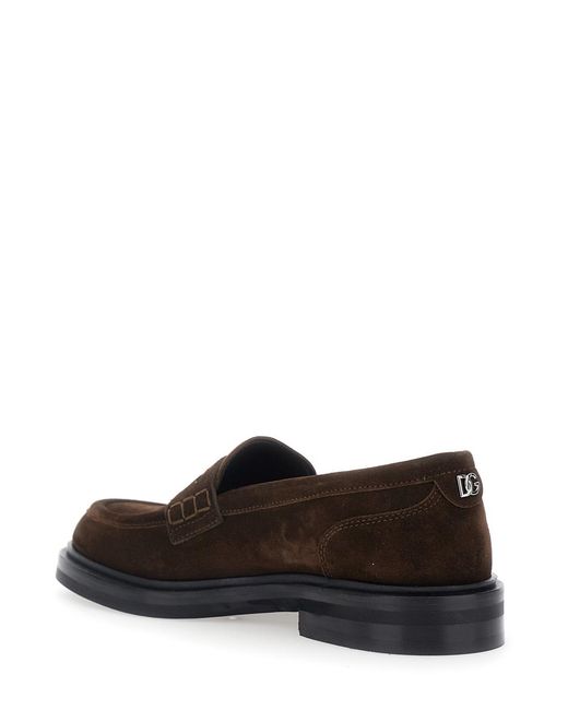 Dolce & Gabbana Brown Loafers Suede