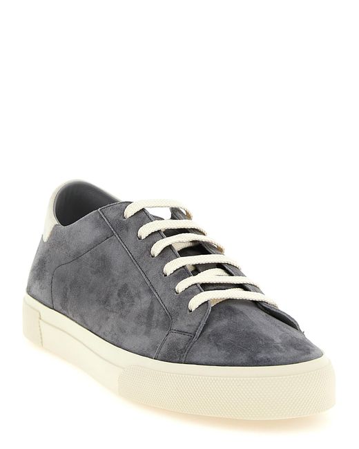 Brunello Cucinelli White Calfskin Sneakers for men