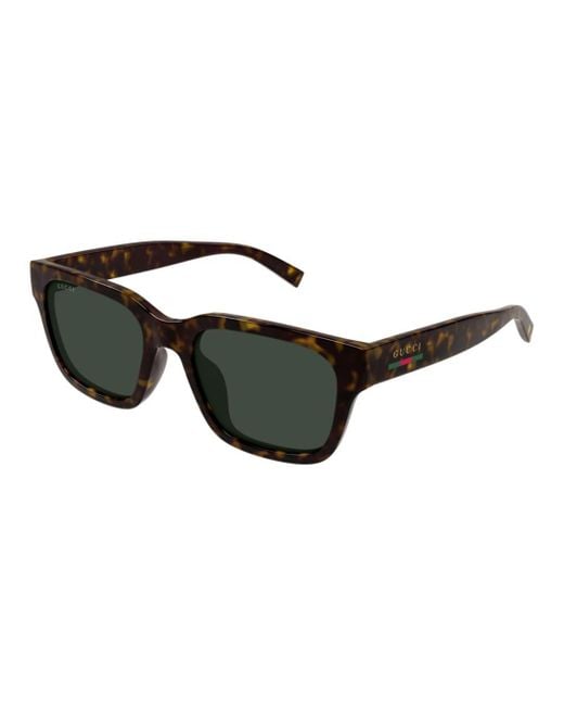 Gucci Black Square Frame Sunglasses for men