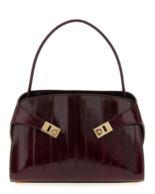 Ferragamo Purple 'Hug Soft (M) Shoulder Bag