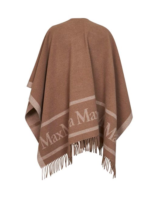 Max Mara Brown Poncho Hilde Wool Capes