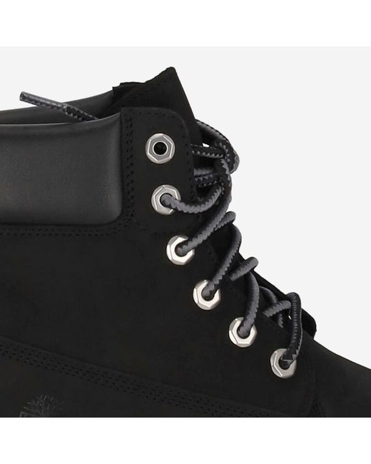 Timberland Black Stone Street Leather Platform Ankle Boots