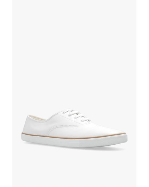 Saint Laurent White Feliz Low-top Leather Sneakers for men