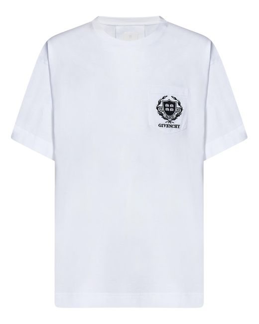 Givenchy White Crest T-Shirt for men