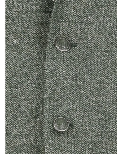 Tagliatore Gray Linen And Cotton Jacket for men