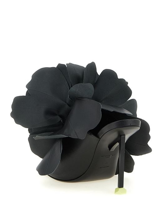 Givenchy Black Leather Stiletto Heel Sandals
