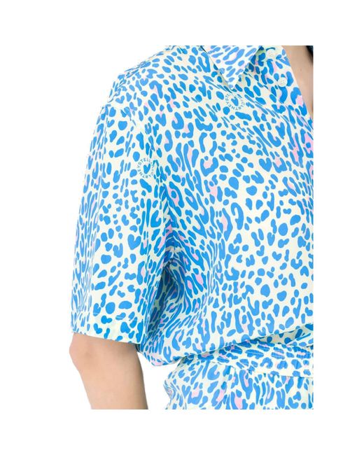 Stella McCartney Blue Silk Printed Shirt