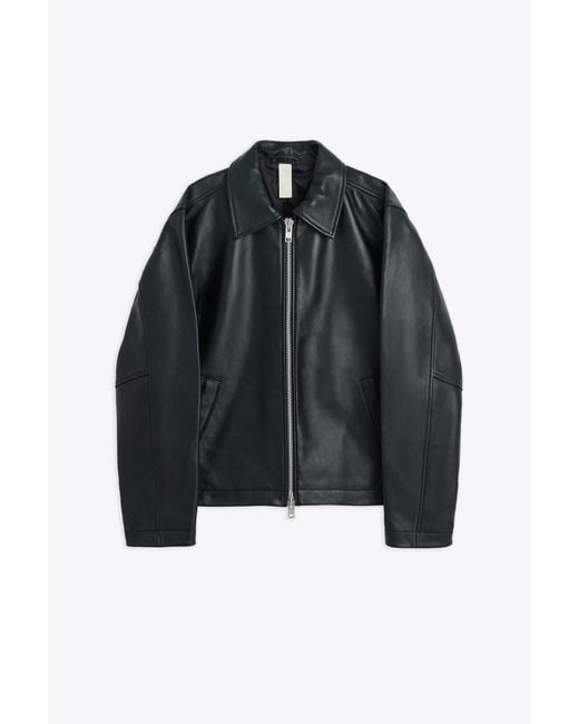 sunflower Black #6027 Leather Biker Jacket for men