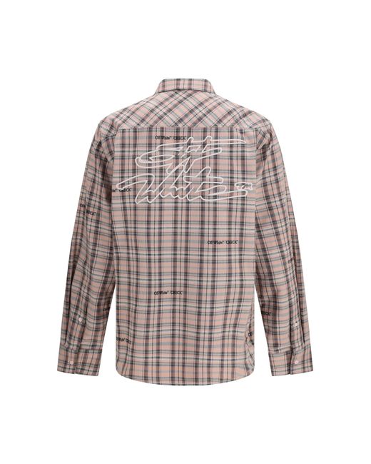 Off-White c/o Virgil Abloh Multicolor Flannel Shirt Cotton for men