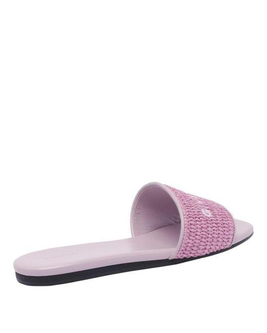 Givenchy Pink 4G Flat Sandals