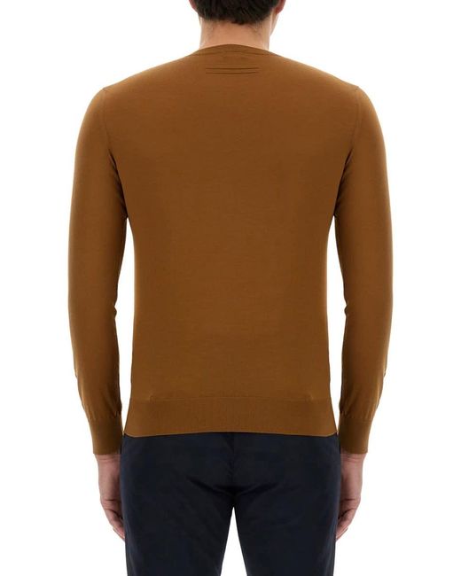 Zegna Brown Wool Jersey. for men