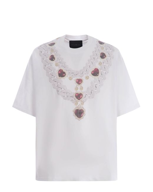 RICHMOND White T-Shirt Hearts Made Of Cotton for men