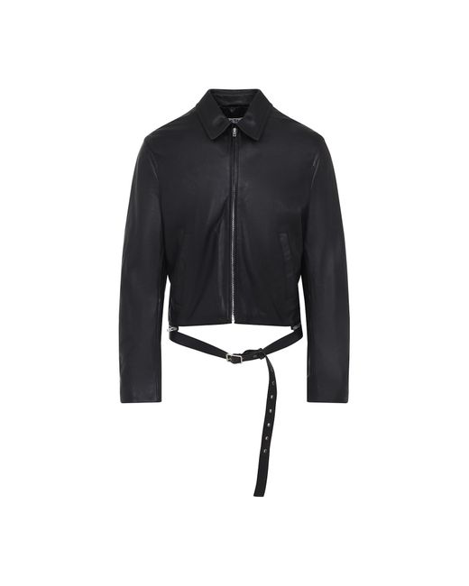 Acne Blue Leather Jacket for men