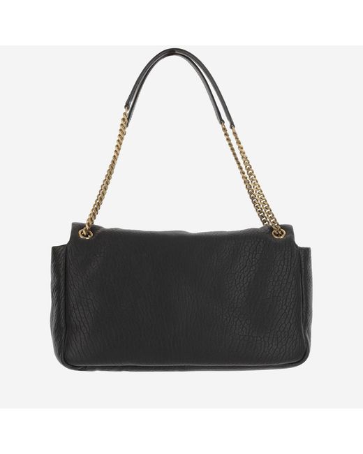Saint Laurent Black Calypso Large Lambskin Leather Bag Shoulder