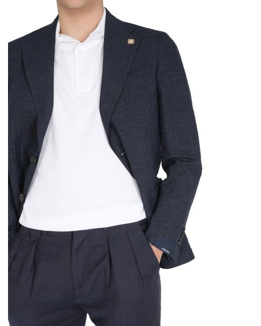Lardini Blue Single-Breasted Jacket for men
