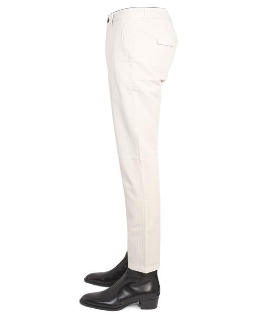 Department 5 Natural Pants With Logo Patch for men