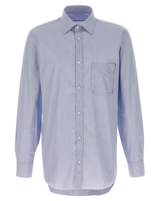 Maison Margiela Blue Striped Shirt for men