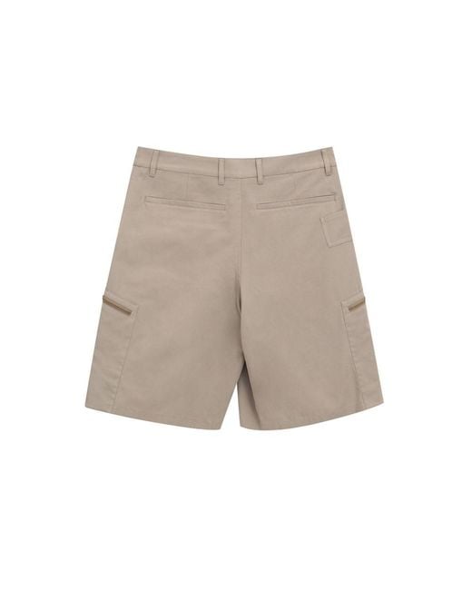 Dior Gray Cotton Cargo Shorts for men