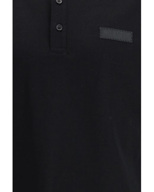 Givenchy Black Cotton Polo Shirt for men