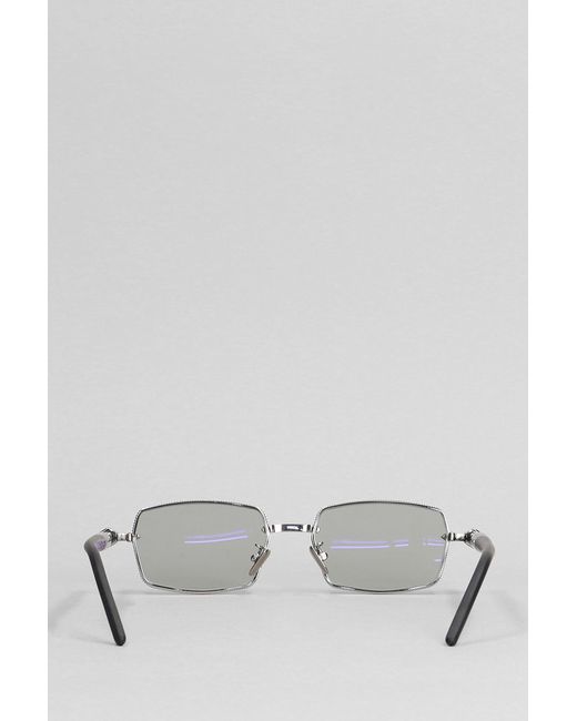 Kuboraum Gray P73 Sunglasses In Silver Metal Alloy