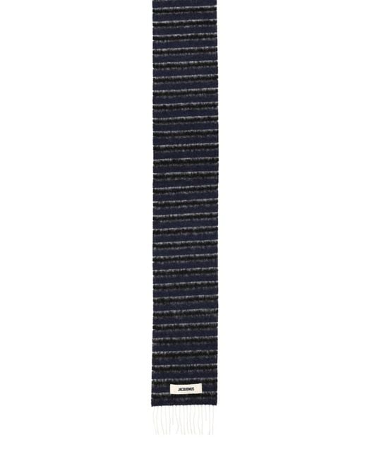 Jacquemus Blue Rayures Scarf Alpaca Wool Polyamide
