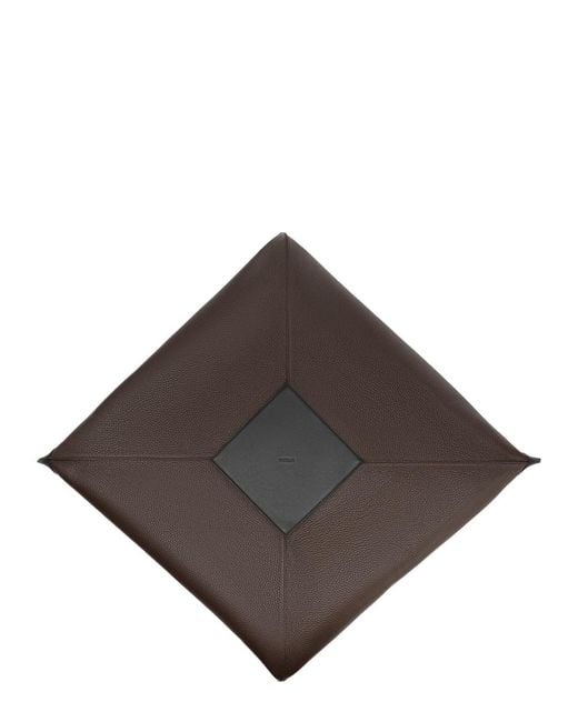 Yuzefi Brown Shoulder Bag Wonton Leather