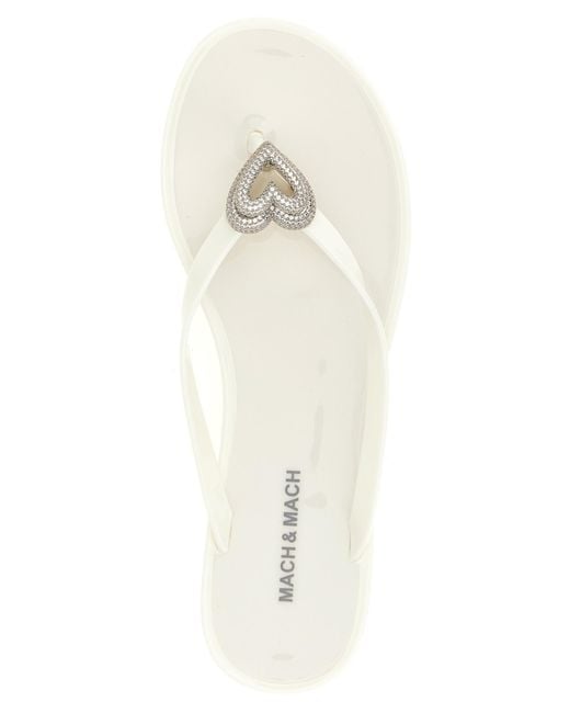 Mach & Mach White Pvc Slides Shoe