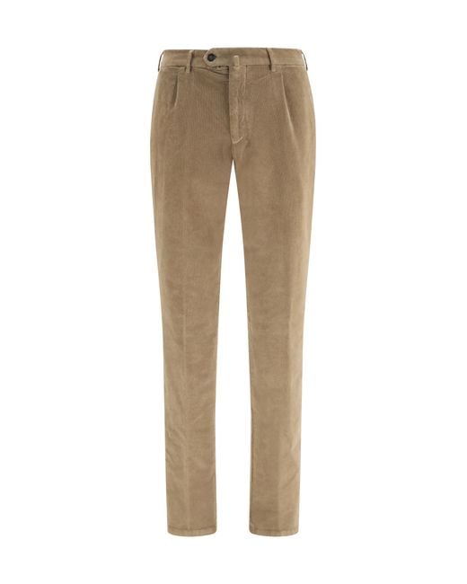 Germano Natural Corduroy Pants Cotton for men