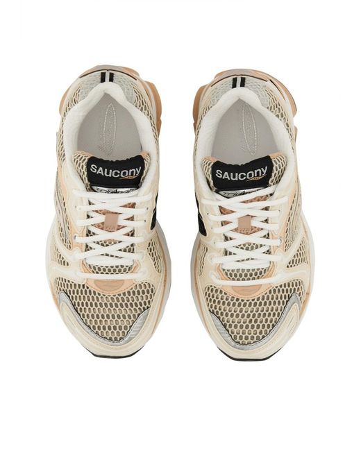 Saucony White "Progrid Triumph" Sneaker