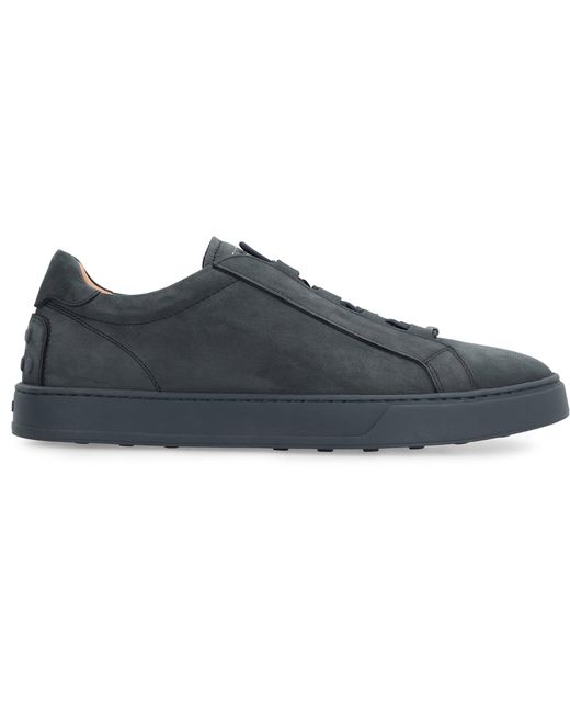 Tod's Black Nubuck Low-Top Sneakers