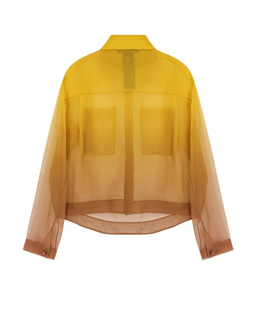 Max Mara Yellow Davina Silk Shirt