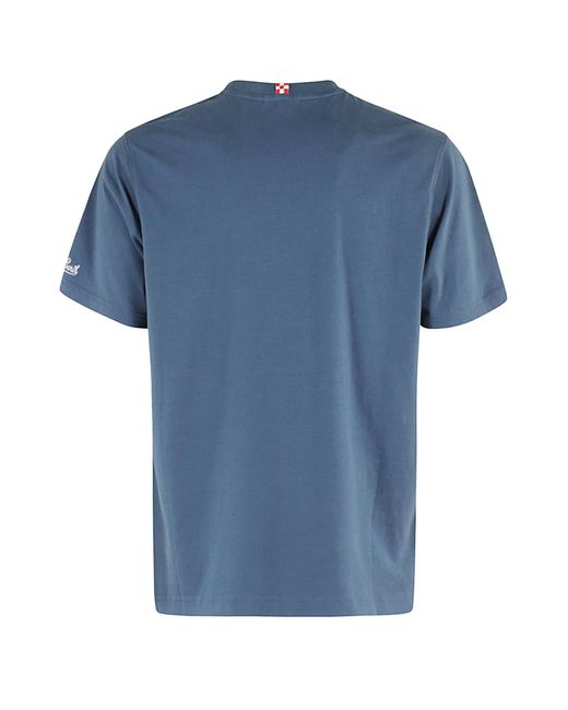Mc2 Saint Barth Blue T Shirt With Embroidery for men