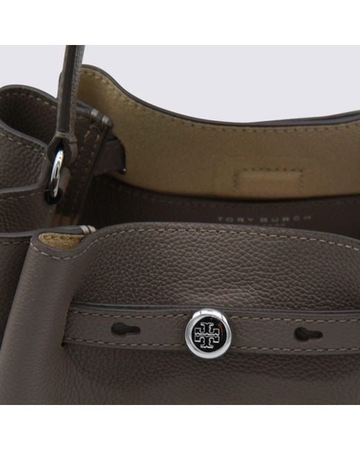 Tory Burch Gray Leather Romy Satchel
