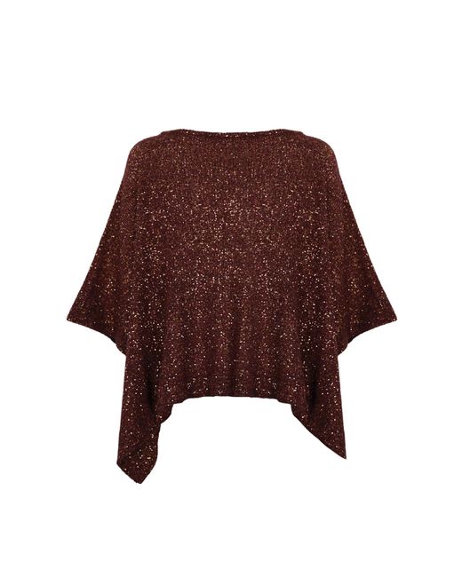 D.exterior Brown Cape With Sequins