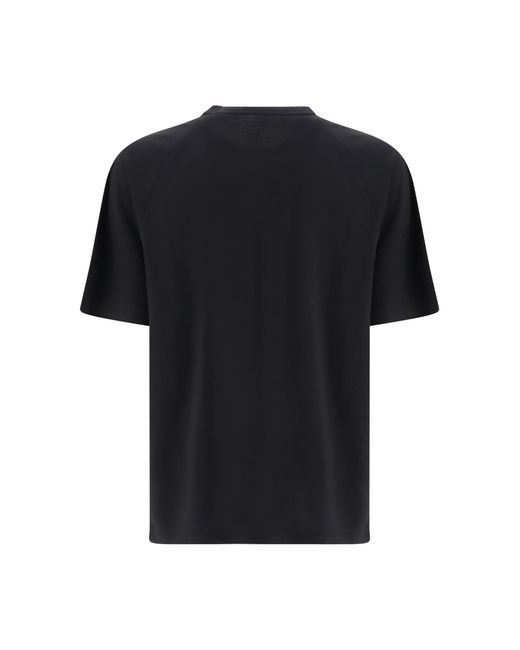 Adidas Black Short-Sleeve T-Shirt 3 Stripes Lyocell T-Shirts for men