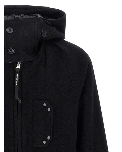C P Company Blue Wool Jacket for men