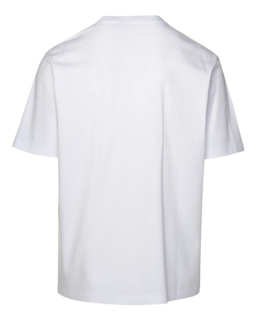 Lanvin White Cotton T-Shirt for men