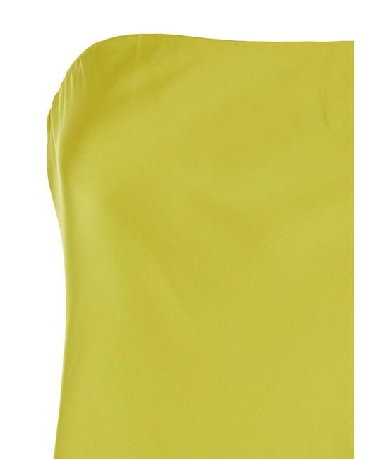Norma Kamali Green Long Dress Bias Tech Fabric Polyester