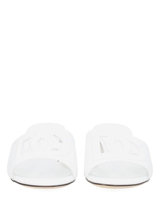 Dolce & Gabbana White Heeled Sandal