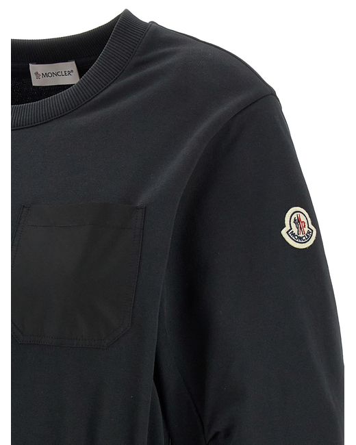 Moncler Black Two-Material Dress