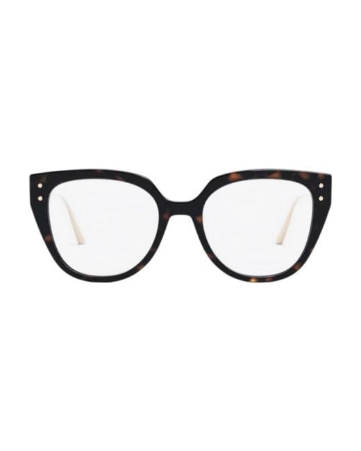 Dior Brown Eyeglasses Square Full Rim, Havana- Frame And Clear Demo Lens Missob4I2200