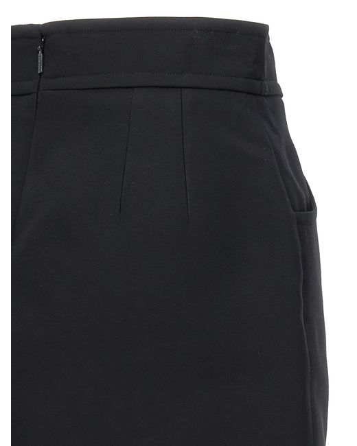 Gucci Black Logo Button Skirt