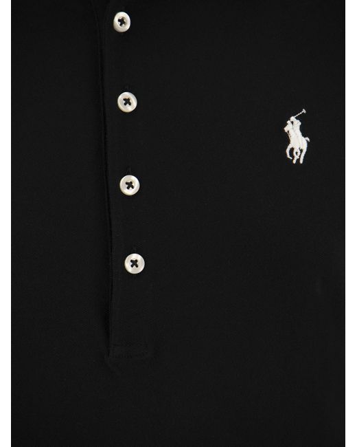 Polo Ralph Lauren Black Julie Cotton Polo Shirt