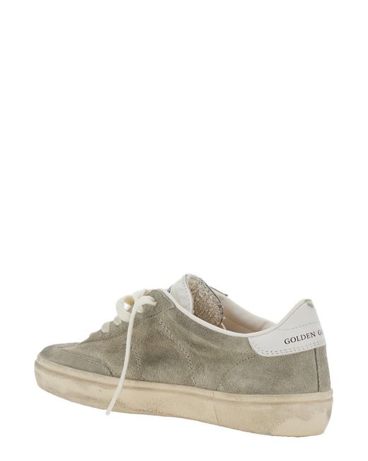 Golden Goose Deluxe Brand White 'Soul-Star' Low Top Sneakers With Metallic Heel Tab