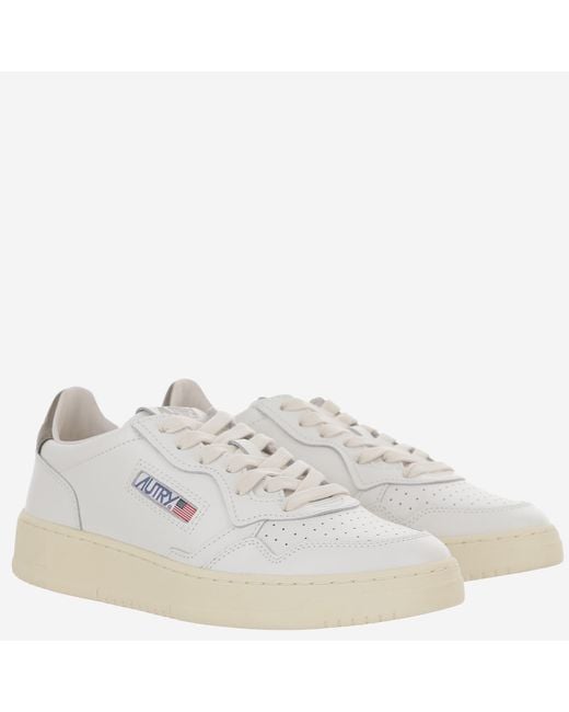 Autry Metallic Sneakers Medalist Low Leather Trainers for men