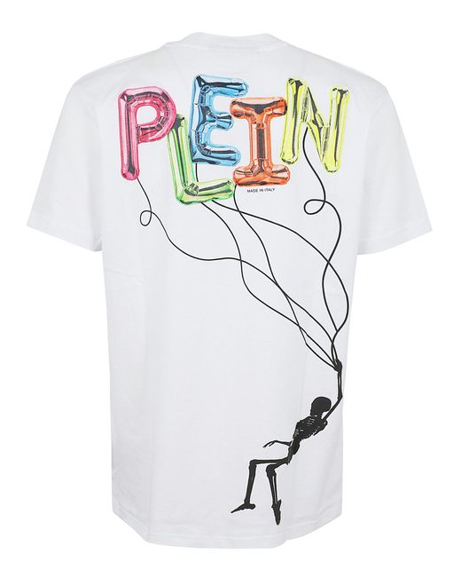 Philipp Plein White T-Shirt Round Neck Ss for men