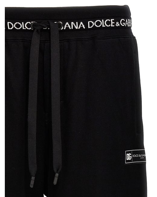 Dolce & Gabbana Black Logo Joggers for men