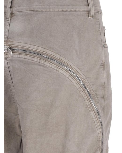 Rick Owens Gray Zip Detail Jeans for men